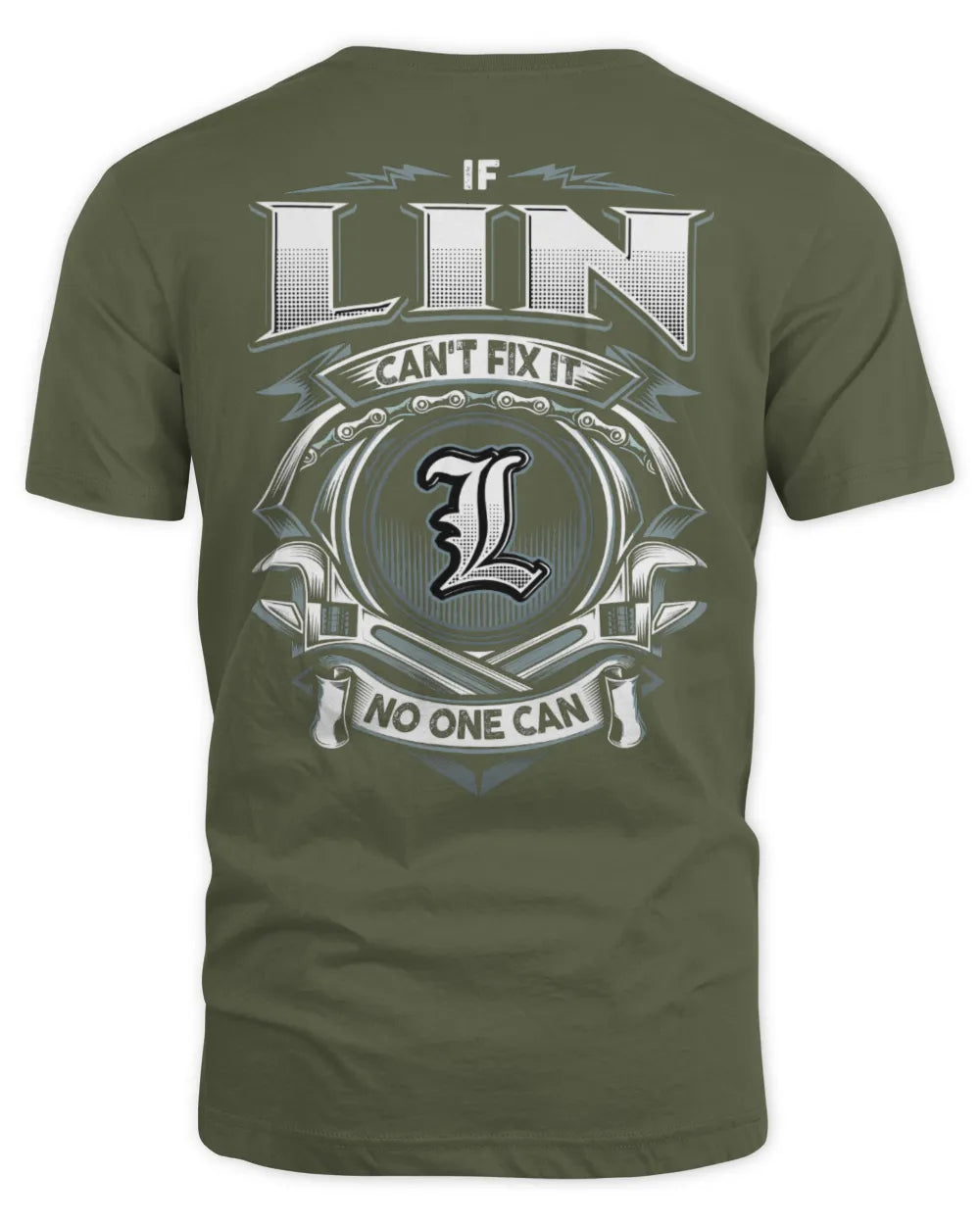 LIN AP81-K4-626 - Personalized Ahmed Quote Apparel “If Ahmed Can't Fix It, No One Can” - Unisex Standard T-Shirt - Military Green