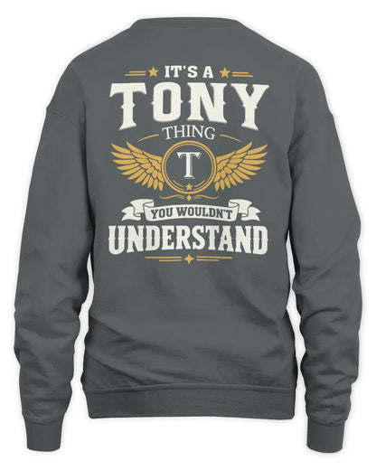 TONY KT06-M008 It’s a [NAME] Thing – You Wouldn’t Understand | Personalized Vintage T-Shirt - Unisex Sweatshirt - Charcoal