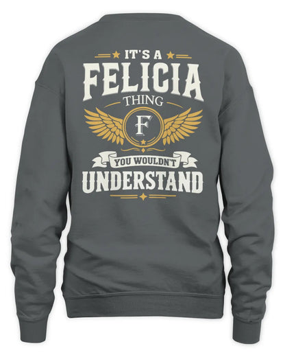 FELICIA KT06-M008 It’s a [NAME] Thing – You Wouldn’t Understand | Personalized Vintage T-Shirt - Unisex Sweatshirt - Charcoal