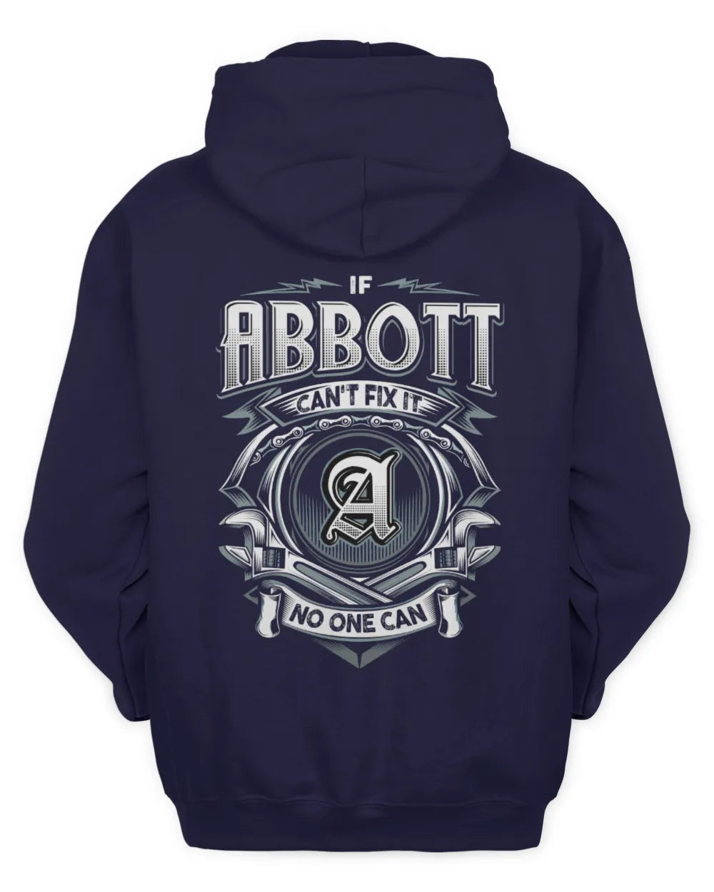 ABBOTT AP81-K4-626 - Personalized Ahmed Quote Apparel “If Ahmed Can't Fix It, No One Can” - Unisex Hoodie - Navy