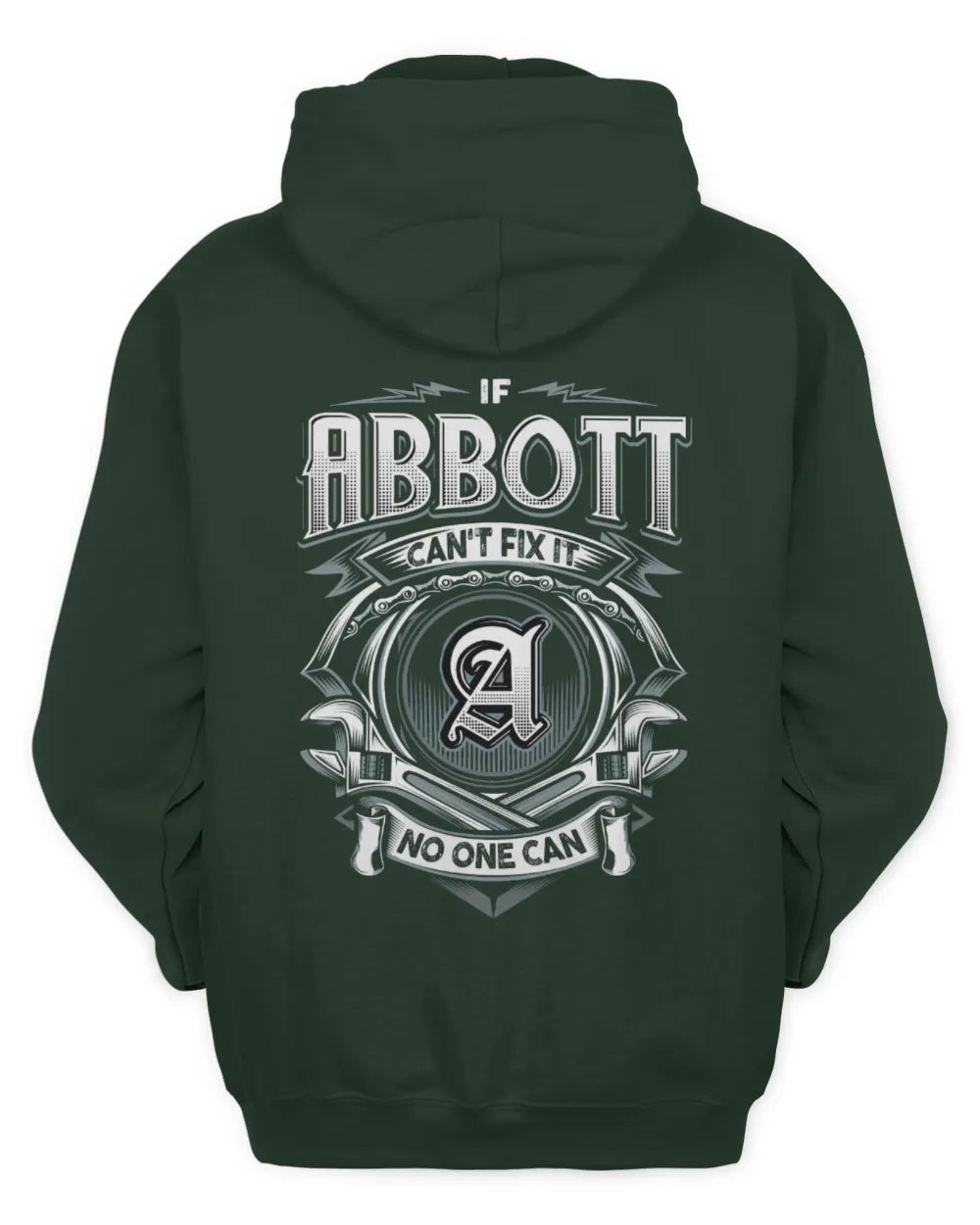 ABBOTT AP81-K4-626 - Personalized Ahmed Quote Apparel “If Ahmed Can't Fix It, No One Can” - Unisex Hoodie - Forest Green