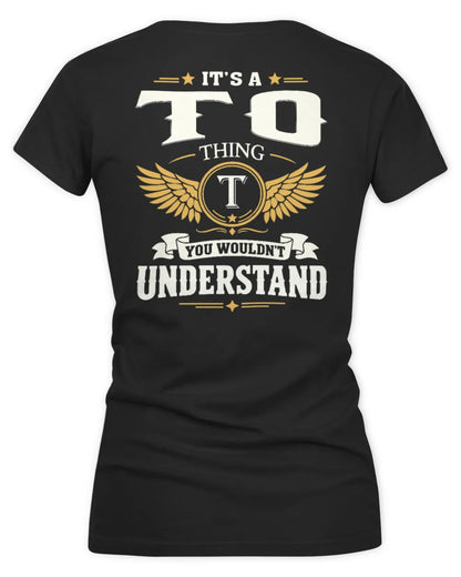 TO KT06-M008 It’s a [NAME] Thing – You Wouldn’t Understand | Personalized Vintage T-Shirt - Women's V-Neck T-Shirt - Black
