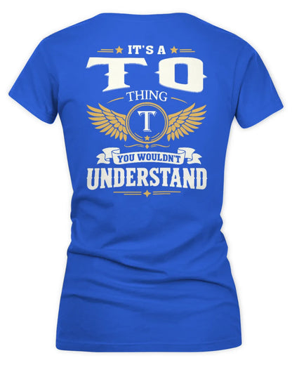TO KT06-M008 It’s a [NAME] Thing – You Wouldn’t Understand | Personalized Vintage T-Shirt - Women's V-Neck T-Shirt - Royal