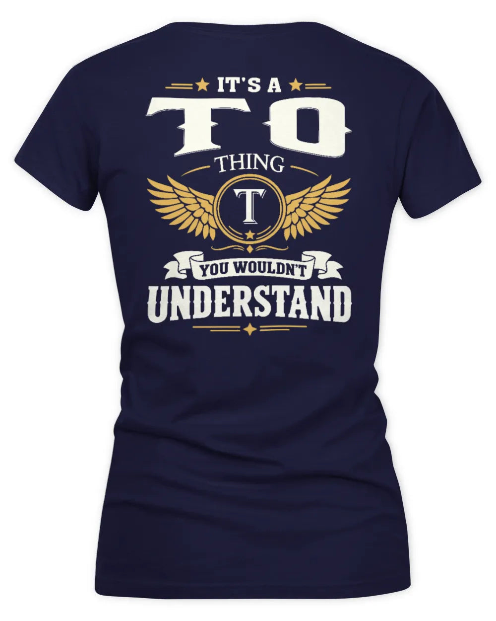 TO KT06-M008 It’s a [NAME] Thing – You Wouldn’t Understand | Personalized Vintage T-Shirt - Women's V-Neck T-Shirt - Navy