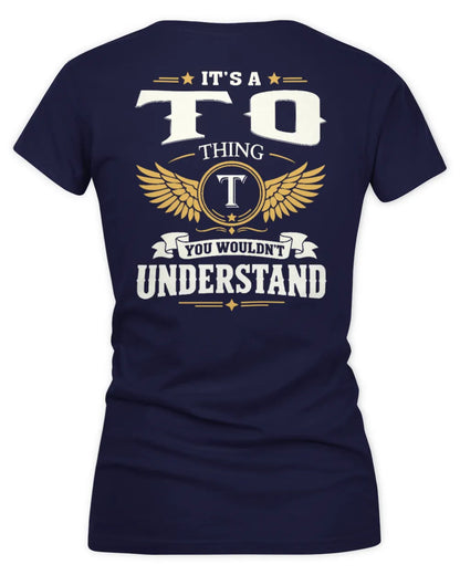 TO KT06-M008 It’s a [NAME] Thing – You Wouldn’t Understand | Personalized Vintage T-Shirt - Women's V-Neck T-Shirt - Navy