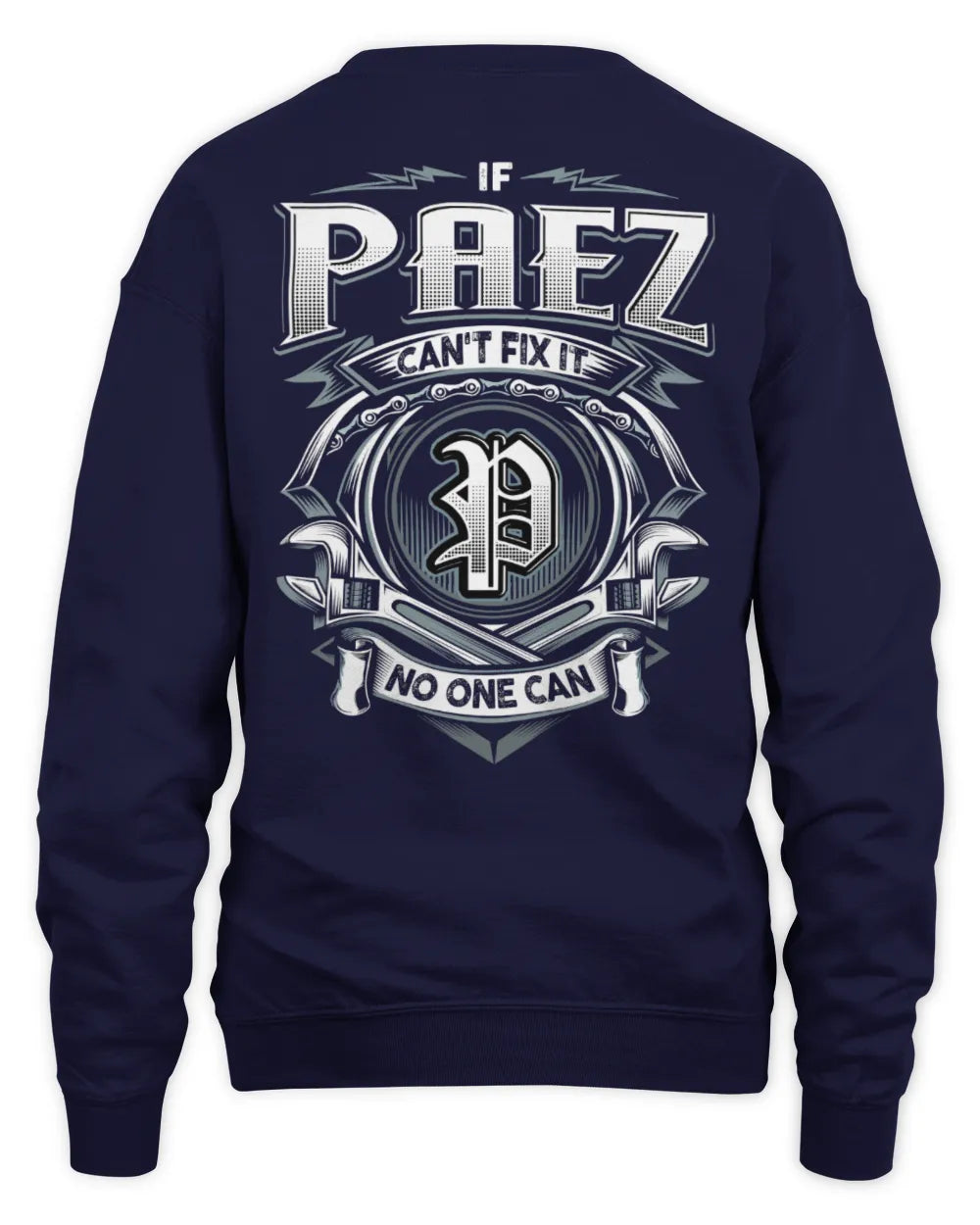PAEZ AP81-K4-626 - Personalized Ahmed Quote Apparel “If Ahmed Can't Fix It, No One Can” - Unisex Sweatshirt - Navy
