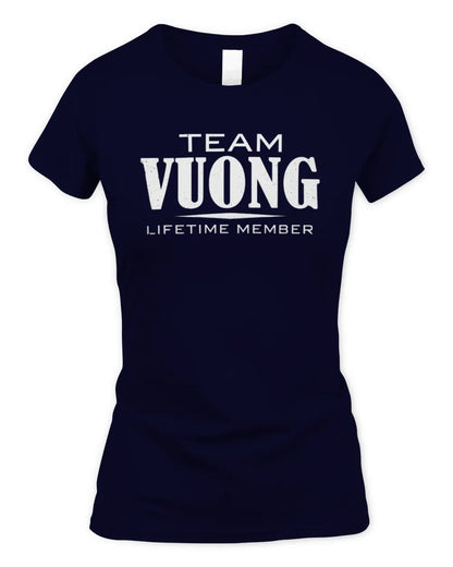 VUONG BL62-K4-128 - Personalized “Team NAME Lifetime Member” - Women's Standard T-Shirt - Navy