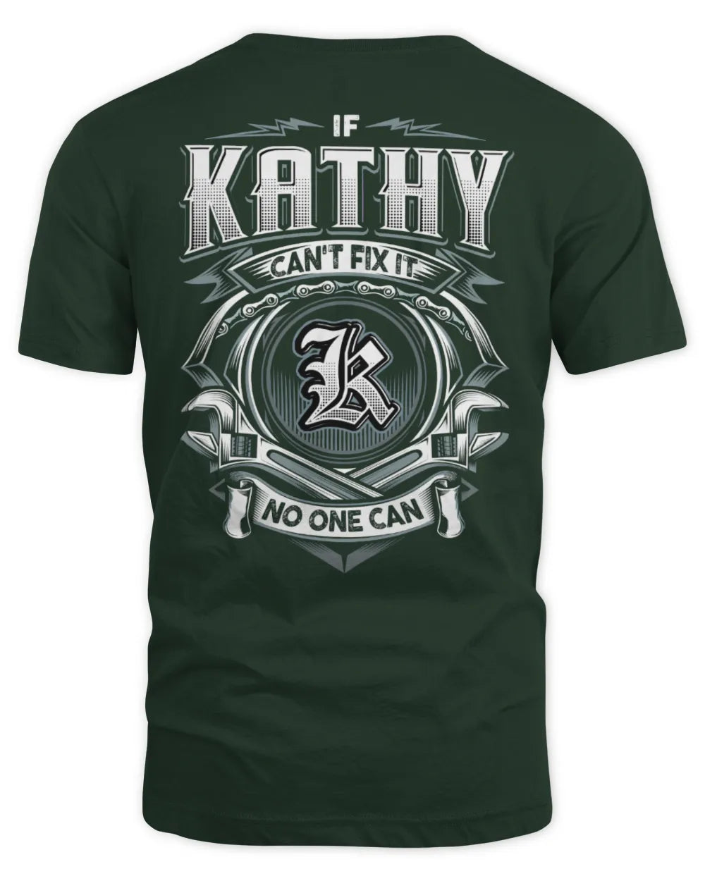 KATHY AP81-K4-626 - Personalized Ahmed Quote Apparel “If Ahmed Can't Fix It, No One Can” - Unisex Standard T-Shirt - Forest Green