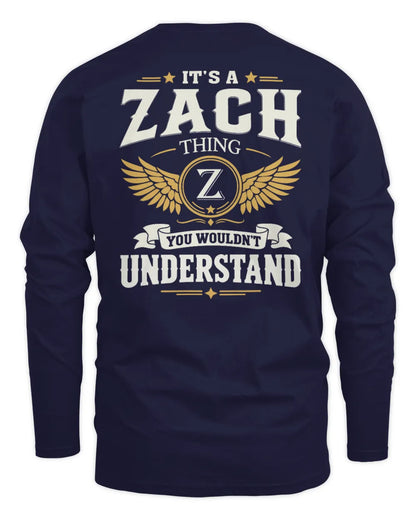 ZACH KT06-M008 It’s a [NAME] Thing – You Wouldn’t Understand | Personalized Vintage T-Shirt - Men's Long Sleeved T-Shirt - Navy