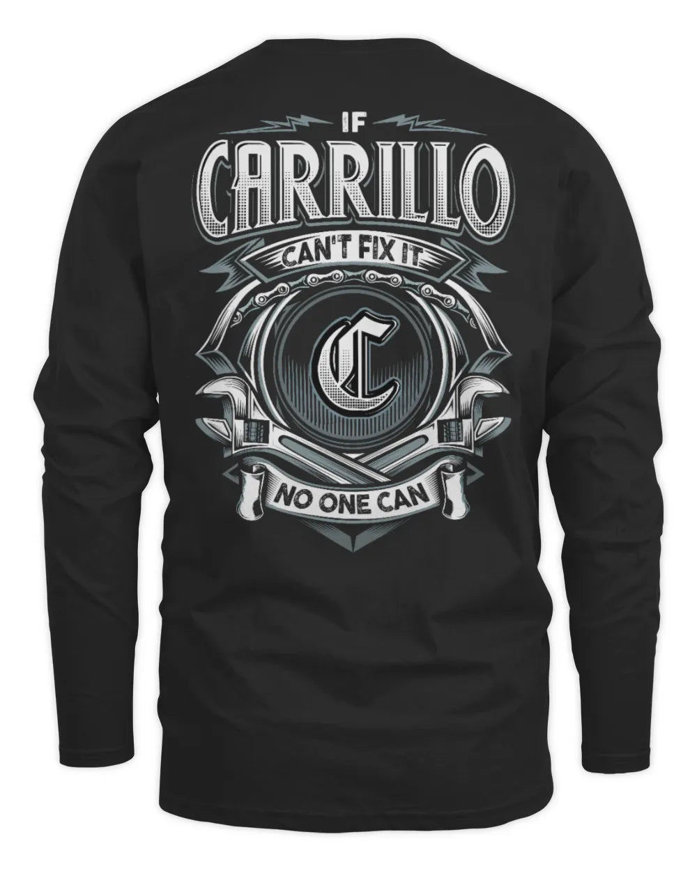 CARRILLO AP81-K4-626 - Personalized Ahmed Quote Apparel “If Ahmed Can't Fix It, No One Can” - Men's Long Sleeved T-Shirt - Black