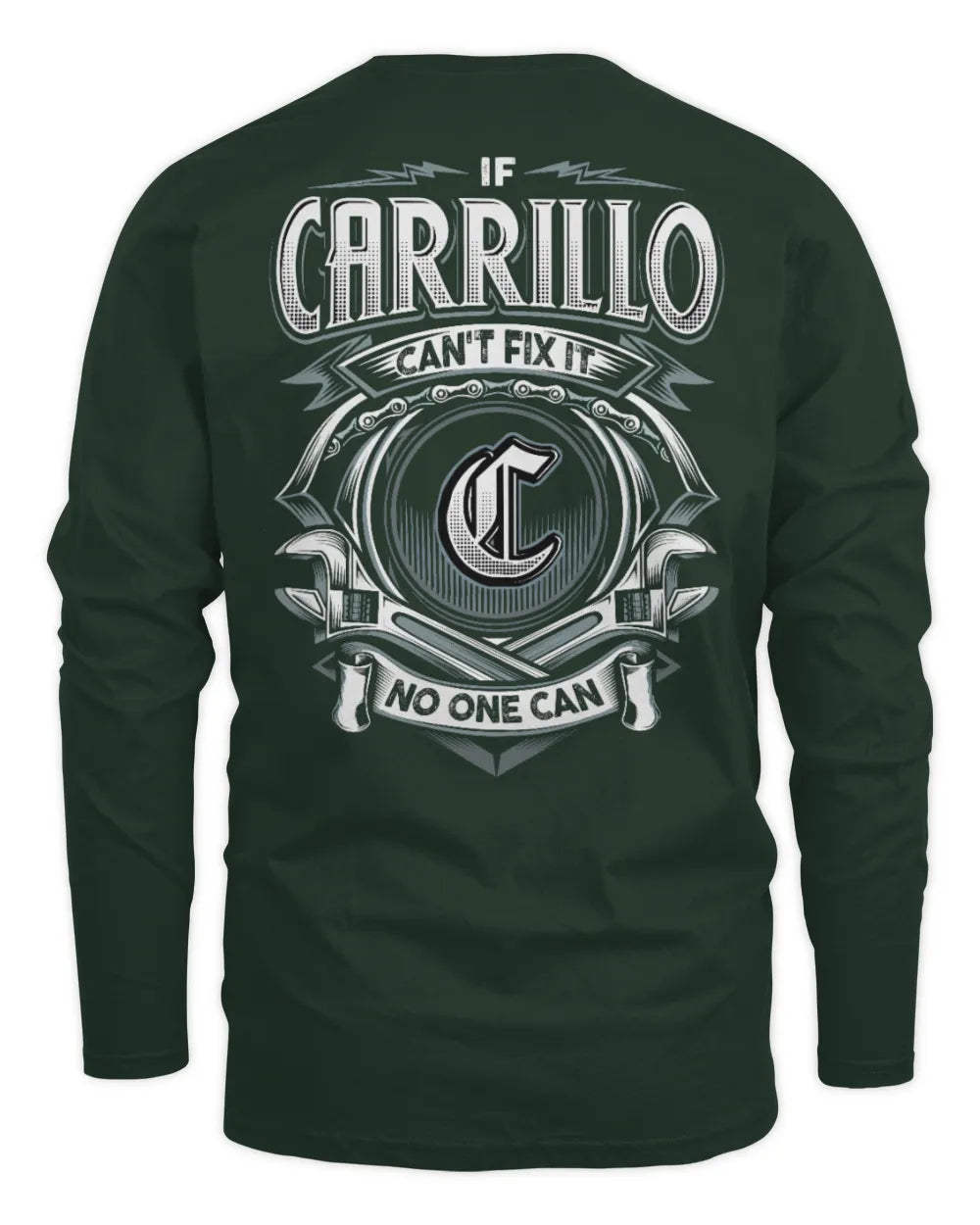 CARRILLO AP81-K4-626 - Personalized Ahmed Quote Apparel “If Ahmed Can't Fix It, No One Can” - Men's Long Sleeved T-Shirt - Forest Green