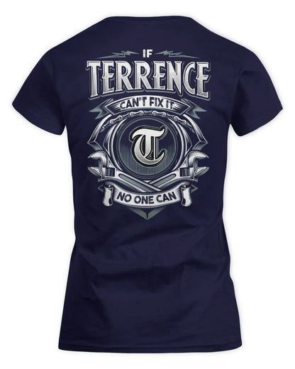 TERRENCE AP81-K4-626 - Personalized Ahmed Quote Apparel “If Ahmed Can't Fix It, No One Can” - Women's Standard T-Shirt - Navy