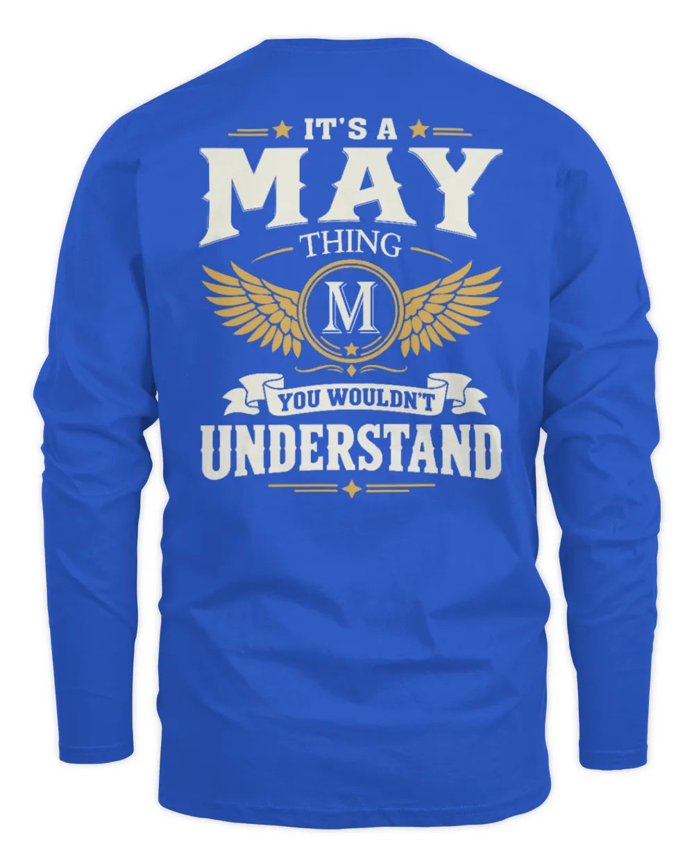 MAY KT06-M008 It’s a [NAME] Thing – You Wouldn’t Understand | Personalized Vintage T-Shirt - Men's Long Sleeved T-Shirt - Royal