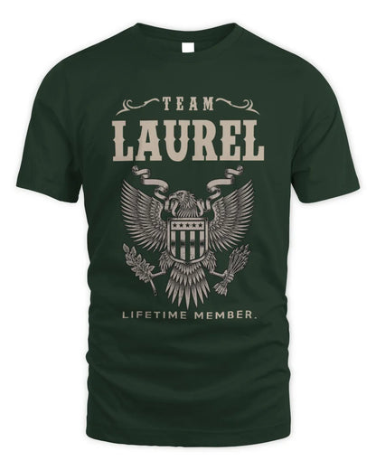 LAUREL TP06-K82 – Personalized Classic Style Apparel “Team NAME Lifetime Member” - Unisex Standard T-Shirt - Forest Green
