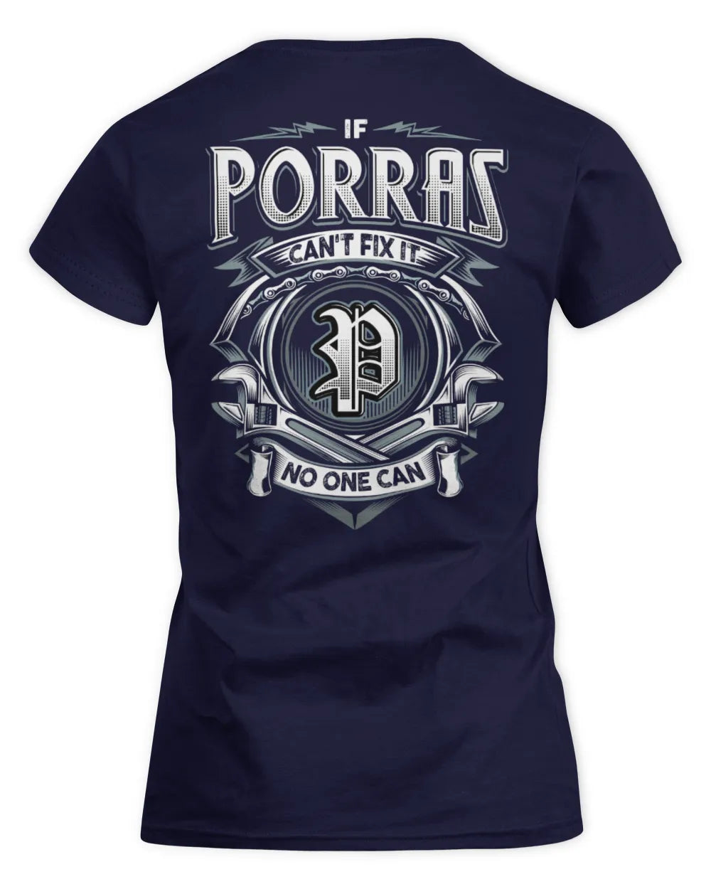 PORRAS AP81-K4-626 - Personalized Ahmed Quote Apparel “If Ahmed Can't Fix It, No One Can” - Women's Standard T-Shirt - Navy