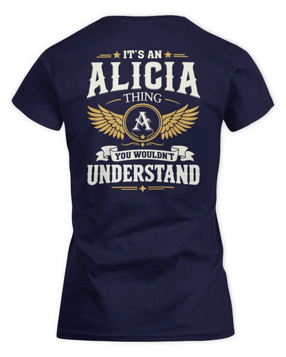 ALICIA KT06-M008 It’s a [NAME] Thing – You Wouldn’t Understand | Personalized Vintage T-Shirt - Women's Standard T-Shirt - Navy
