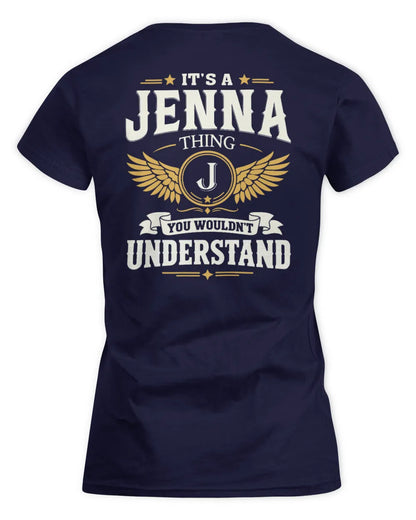 JENNA KT06-M008 It’s a [NAME] Thing – You Wouldn’t Understand | Personalized Vintage T-Shirt - Women's Standard T-Shirt - Navy