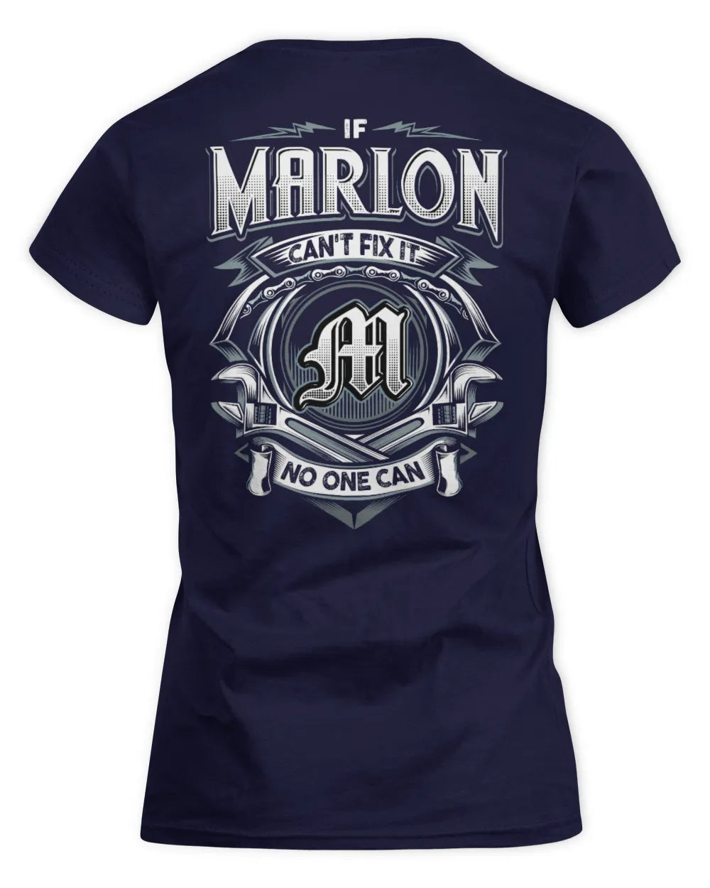 MARLON AP81-K4-626 - Personalized Ahmed Quote Apparel “If Ahmed Can't Fix It, No One Can” - Women's Standard T-Shirt - Navy