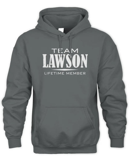 LAWSON BL62-K4-128 - Personalized “Team NAME Lifetime Member” - Unisex Hoodie - Charcoal