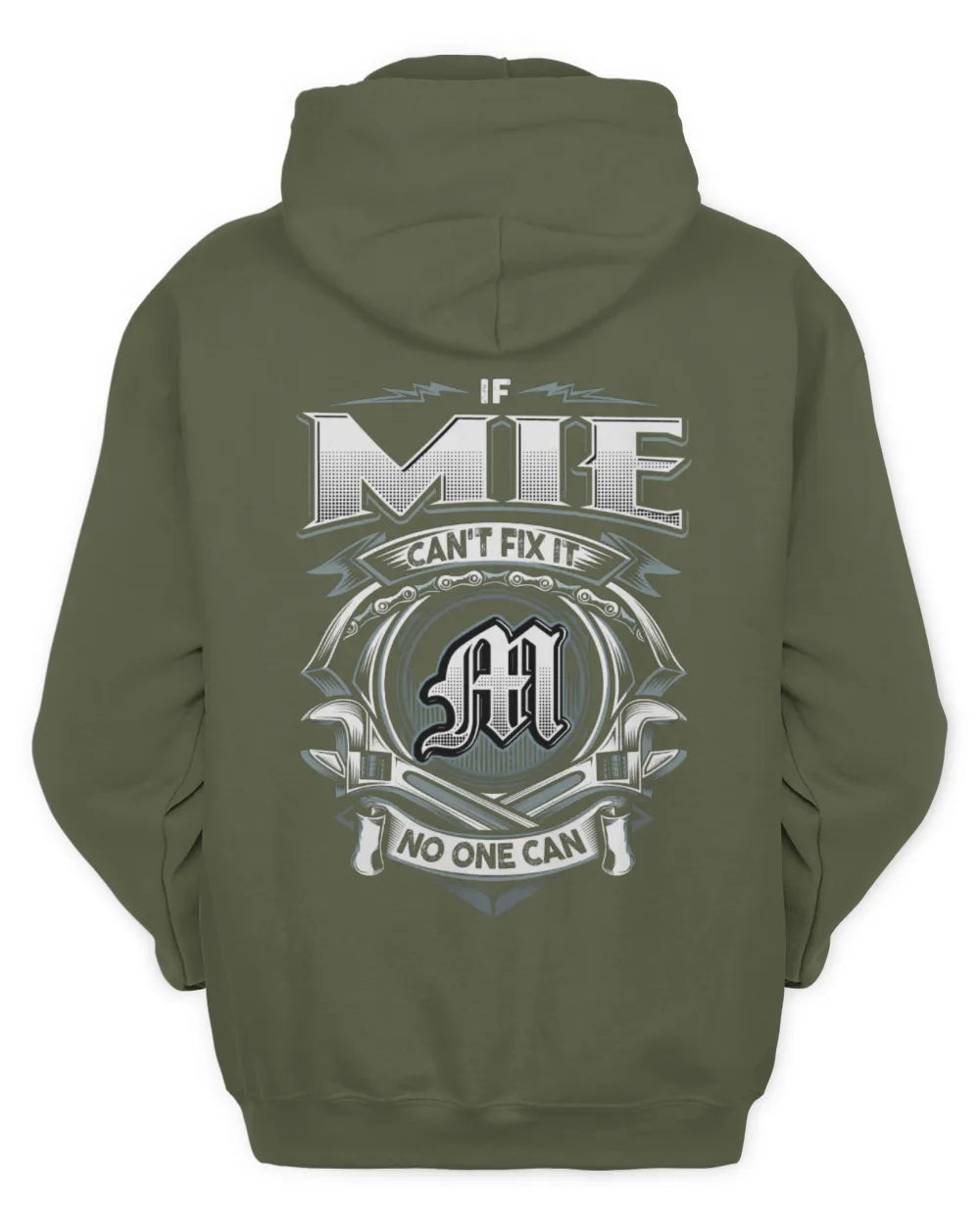 MIE AP81-K4-626 - Personalized Ahmed Quote Apparel “If Ahmed Can't Fix It, No One Can” - Unisex Hoodie - Military Green