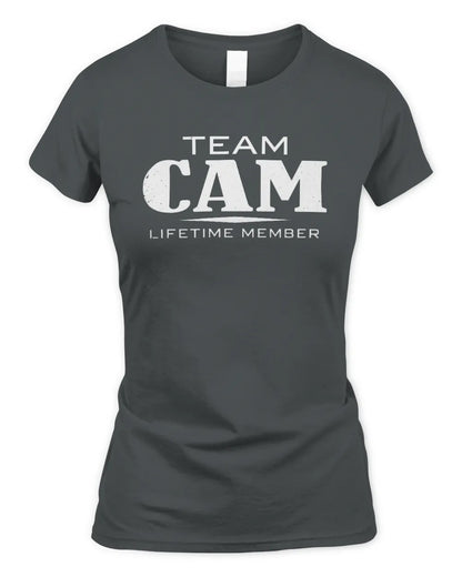 CAM BL62-K4-128 - Personalized “Team NAME Lifetime Member” - Women's Standard T-Shirt - Charcoal