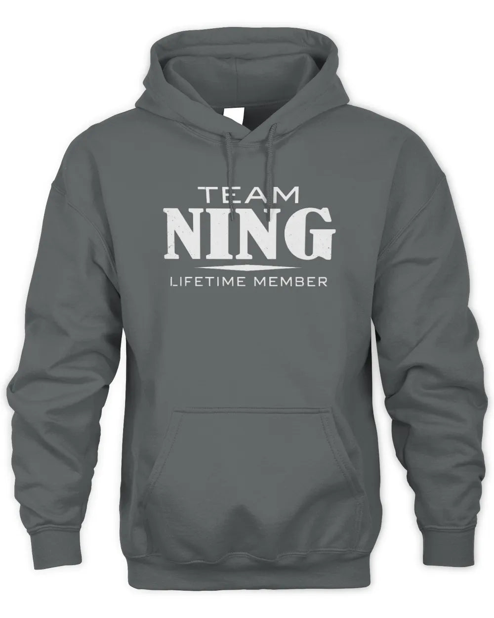 NING BL62-K4-128 - Personalized “Team NAME Lifetime Member” - Unisex Hoodie - Charcoal