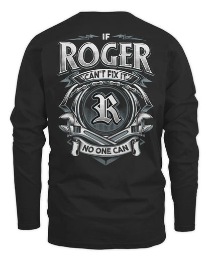ROGER AP81-K4-626 - Personalized Ahmed Quote Apparel “If Ahmed Can't Fix It, No One Can” - Men's Long Sleeved T-Shirt - Black