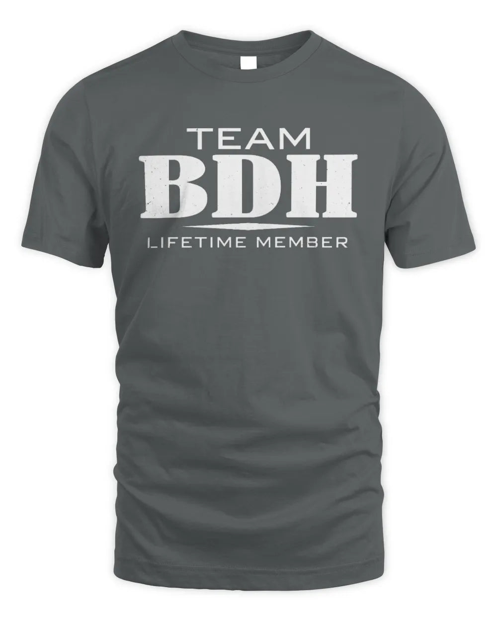 BDH BL62-K4-128 - Personalized “Team NAME Lifetime Member” - Unisex Standard T-Shirt - Charcoal