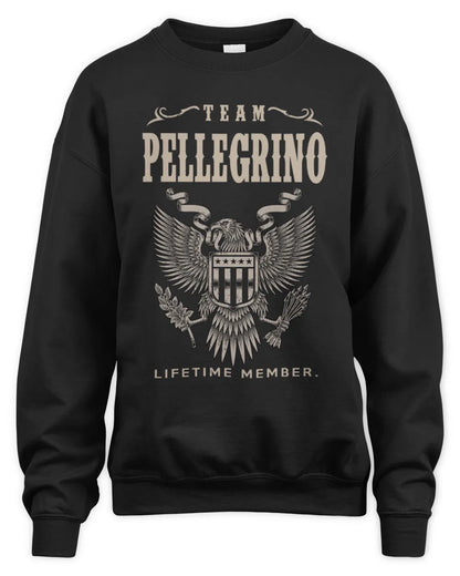 PELLEGRINO TP06-K82 – Personalized Classic Style Apparel “Team NAME Lifetime Member” - Unisex Sweatshirt - Black