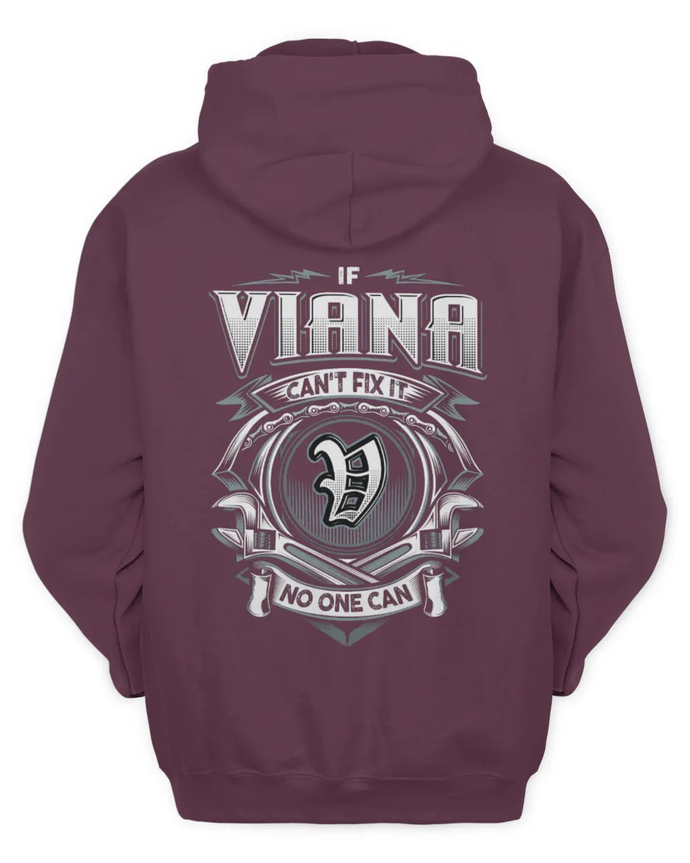 VIANA AP81-K4-626 - Personalized Ahmed Quote Apparel “If Ahmed Can't Fix It, No One Can” - Unisex Hoodie - Maroon