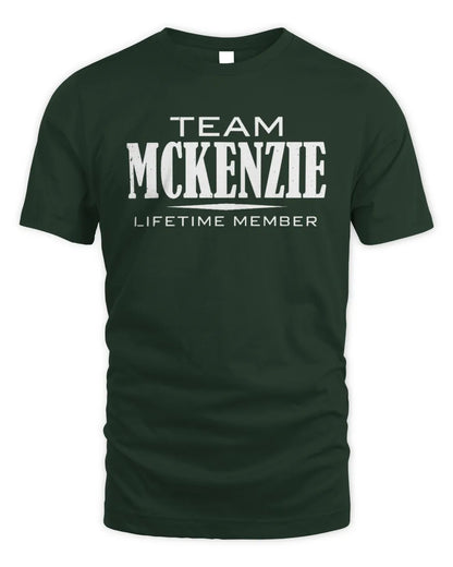 MCKENZIE BL62-K4-128 - Personalized “Team NAME Lifetime Member” - Unisex Standard T-Shirt - Forest Green