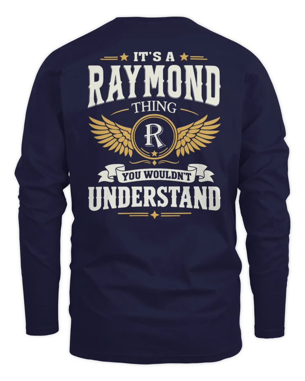 RAYMOND KT06-M008 It’s a [NAME] Thing – You Wouldn’t Understand | Personalized Vintage T-Shirt - Men's Long Sleeved T-Shirt - Navy