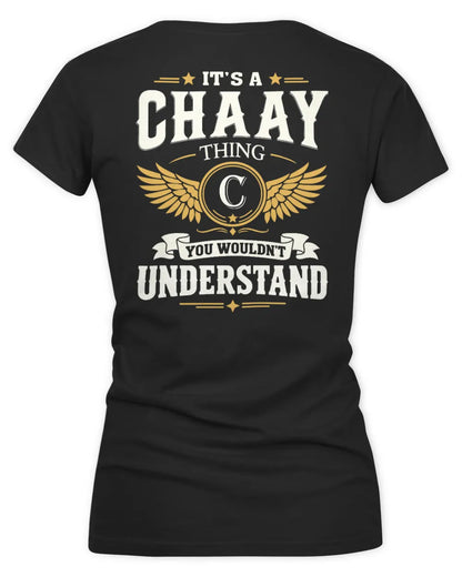 CHAAY KT06-M008 It’s a [NAME] Thing – You Wouldn’t Understand | Personalized Vintage T-Shirt - Women's V-Neck T-Shirt - Black