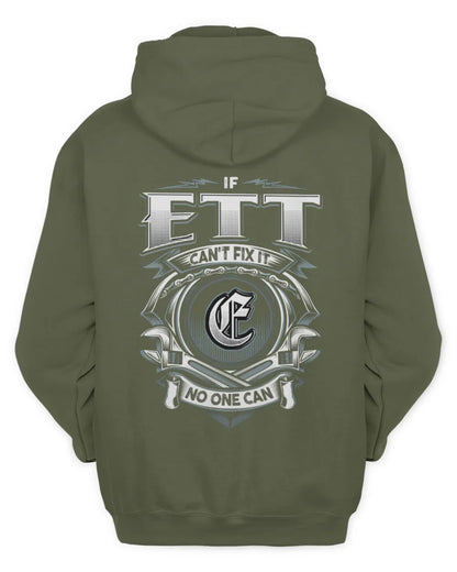 ETT AP81-K4-626 - Personalized Ahmed Quote Apparel “If Ahmed Can't Fix It, No One Can” - Unisex Hoodie - Military Green
