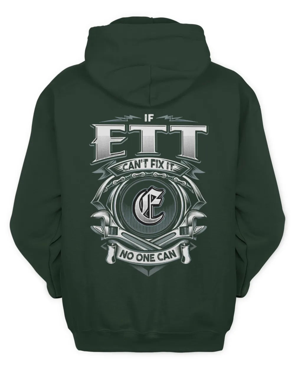 ETT AP81-K4-626 - Personalized Ahmed Quote Apparel “If Ahmed Can't Fix It, No One Can” - Unisex Hoodie - Forest Green
