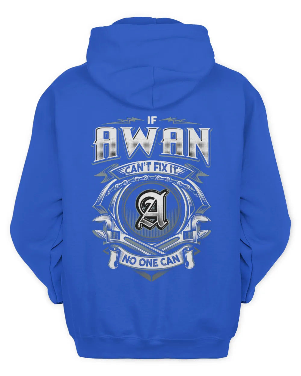 AWAN AP81-K4-626 - Personalized Ahmed Quote Apparel “If Ahmed Can't Fix It, No One Can” - Unisex Hoodie - Royal