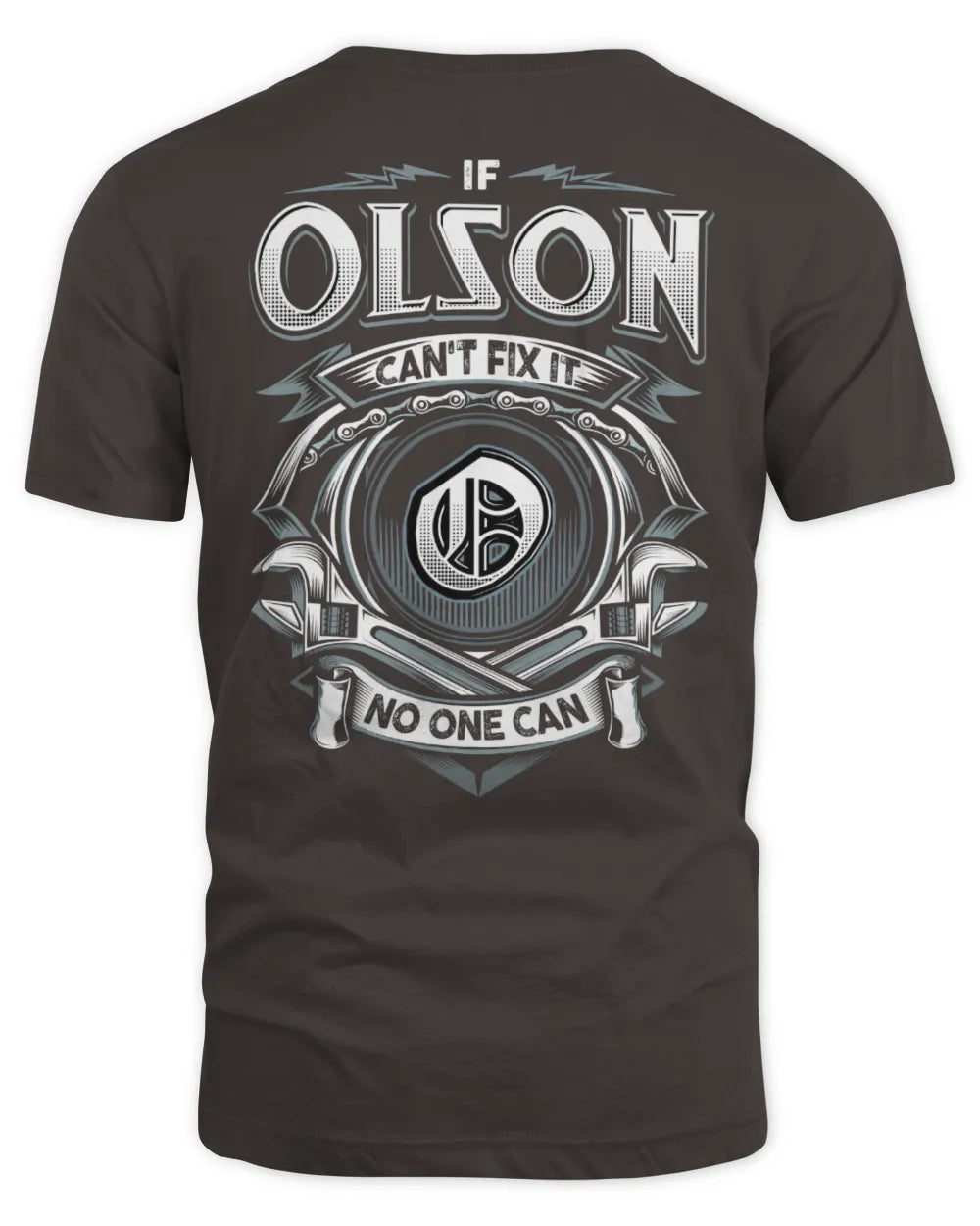 OLSON AP81-K4-626 - Personalized Ahmed Quote Apparel “If Ahmed Can't Fix It, No One Can” - Unisex Standard T-Shirt - Dark Chocolate
