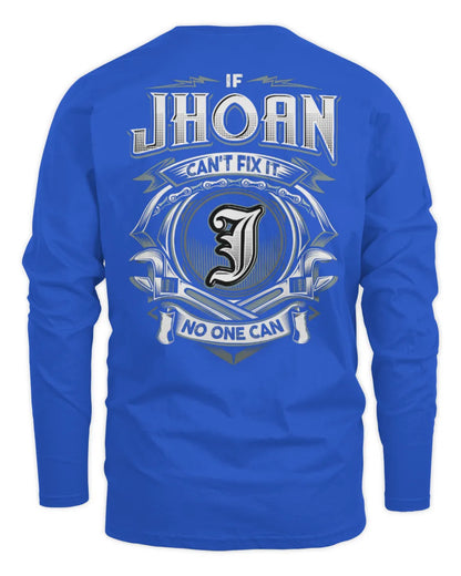 JHOAN AP81-K4-626 - Personalized Ahmed Quote Apparel “If Ahmed Can't Fix It, No One Can” - Men's Long Sleeved T-Shirt - Royal