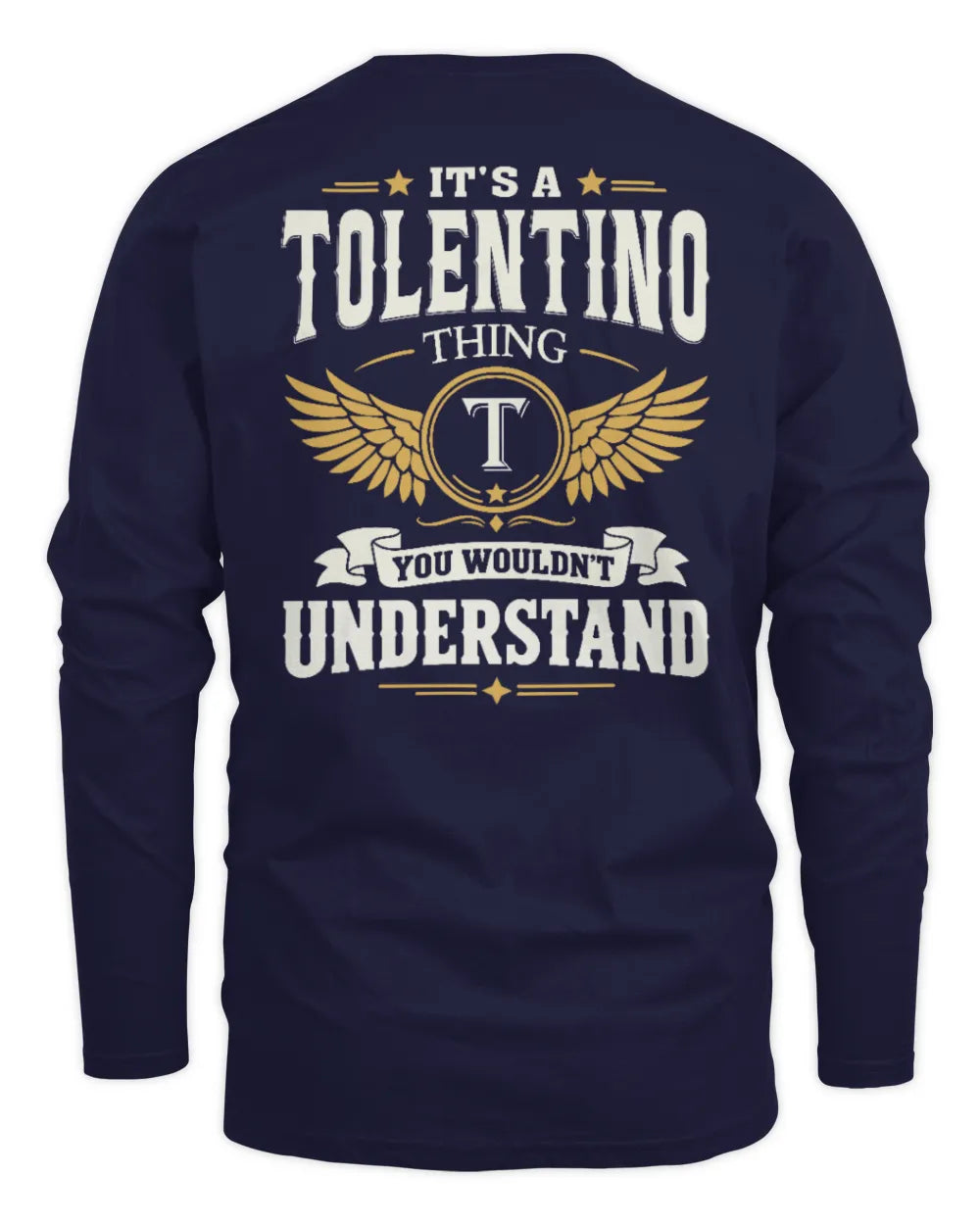 TOLENTINO KT06-M008 It’s a [NAME] Thing – You Wouldn’t Understand | Personalized Vintage T-Shirt - Men's Long Sleeved T-Shirt - Navy