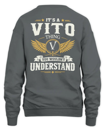 VITO KT06-M008 It’s a [NAME] Thing – You Wouldn’t Understand | Personalized Vintage T-Shirt - Unisex Sweatshirt - Charcoal