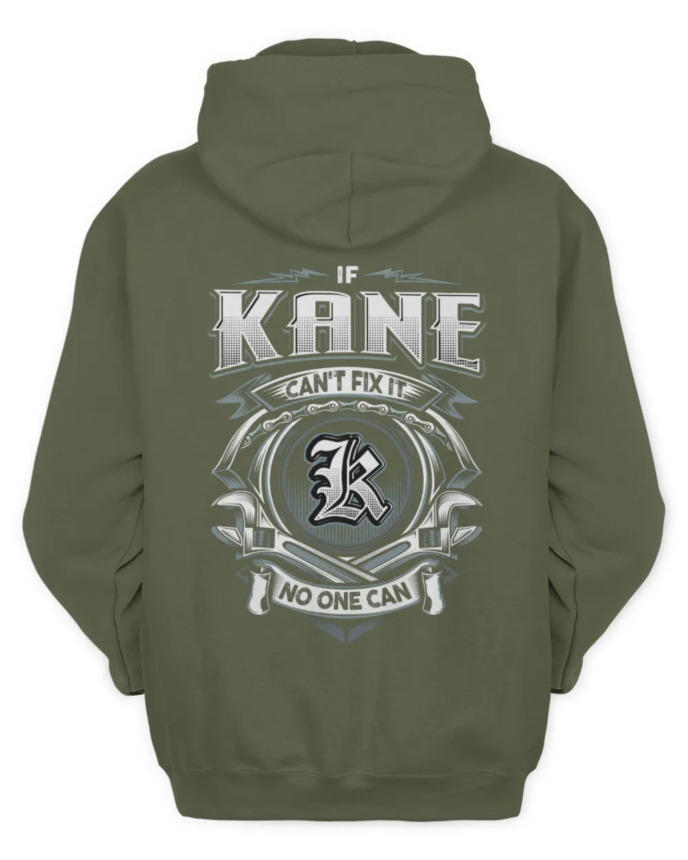 KANE AP81-K4-626 - Personalized Ahmed Quote Apparel “If Ahmed Can't Fix It, No One Can” - Unisex Hoodie - Military Green