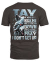 TAY AP62-K4-666 - Personalized Fierce Wolf Quote Apparel “If You Kick Me When I’m Down, You Better Pray I Don’t Get Up”