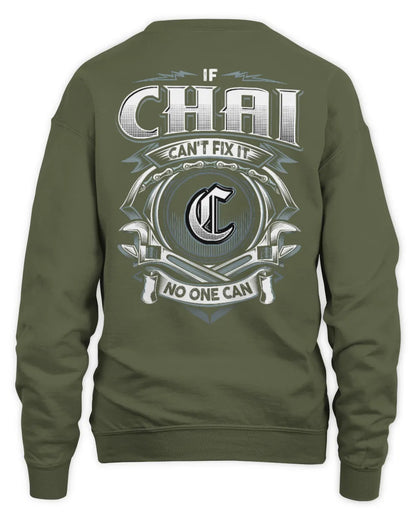 CHAI AP81-K4-626 - Personalized Ahmed Quote Apparel “If Ahmed Can't Fix It, No One Can” - Unisex Sweatshirt - Military Green