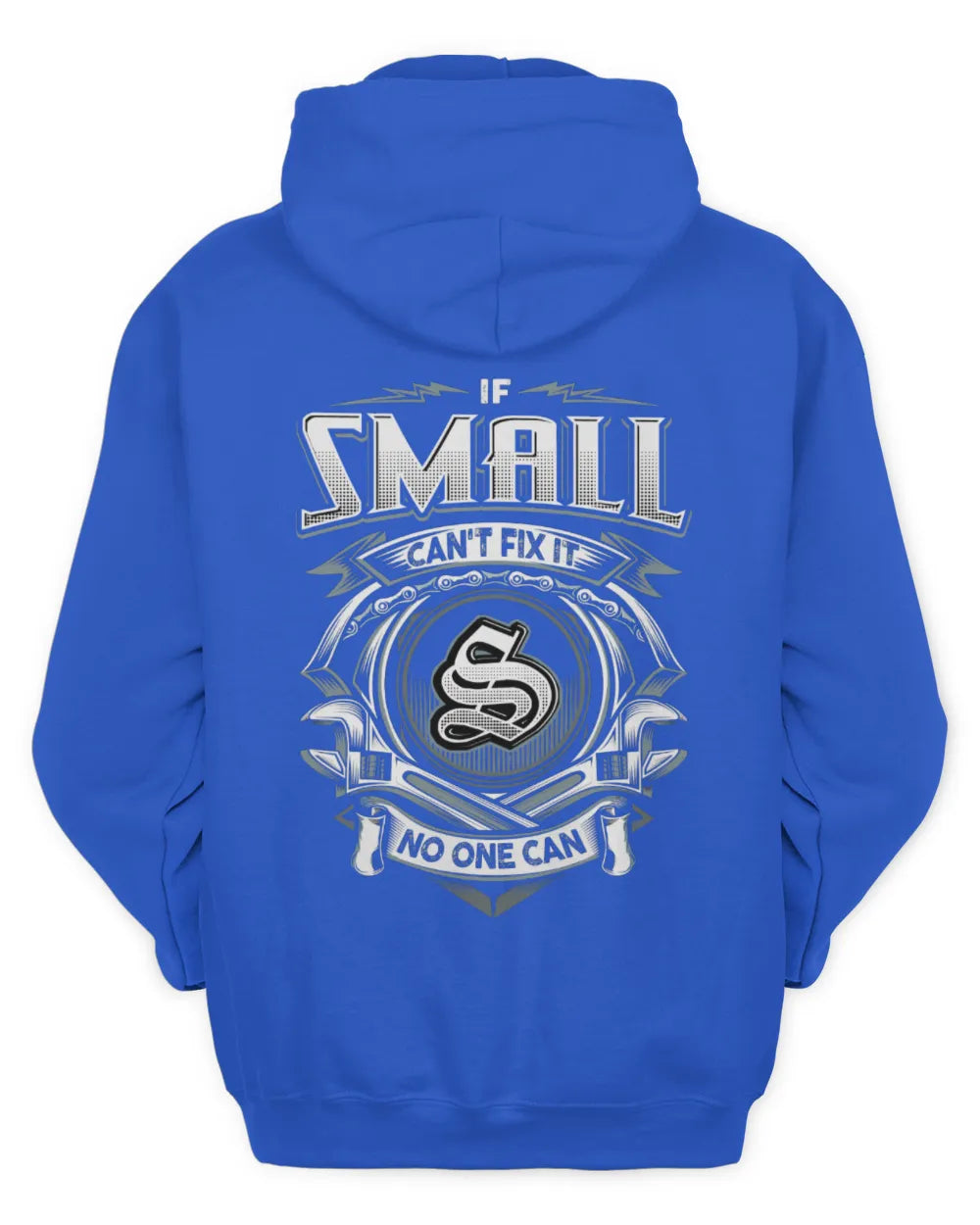 SMALL AP81-K4-626 - Personalized Ahmed Quote Apparel “If Ahmed Can't Fix It, No One Can” - Unisex Hoodie - Royal