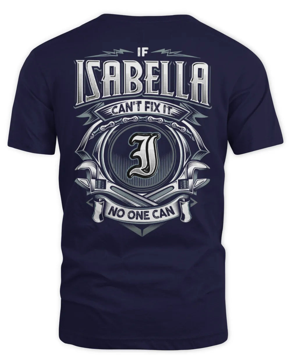 ISABELLA AP81-K4-626 - Personalized Ahmed Quote Apparel “If Ahmed Can't Fix It, No One Can” - Unisex Standard T-Shirt - Navy