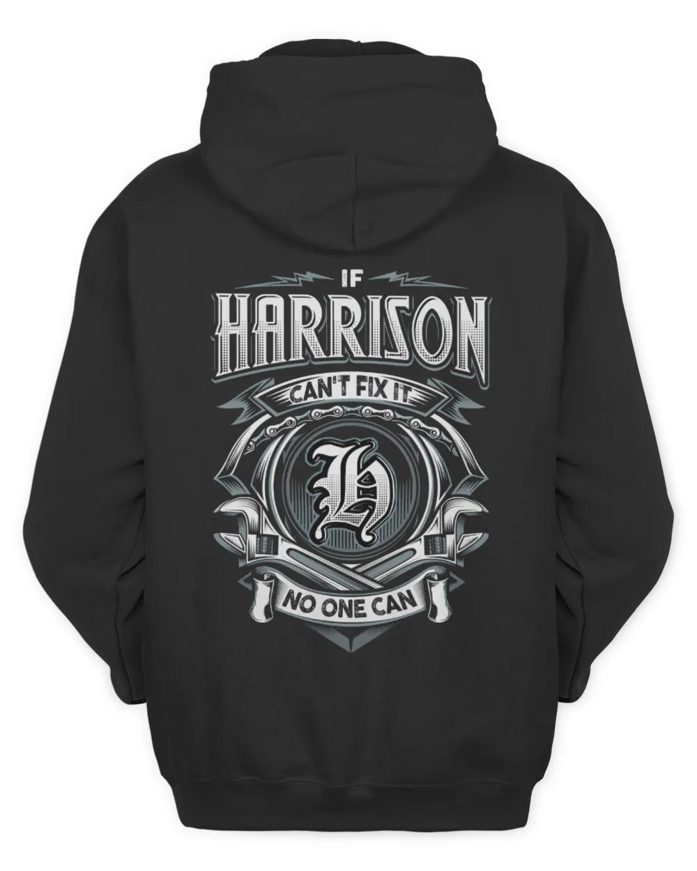 HARRISON AP81-K4-626 - Personalized Ahmed Quote Apparel “If Ahmed Can't Fix It, No One Can” - Unisex Hoodie - Black