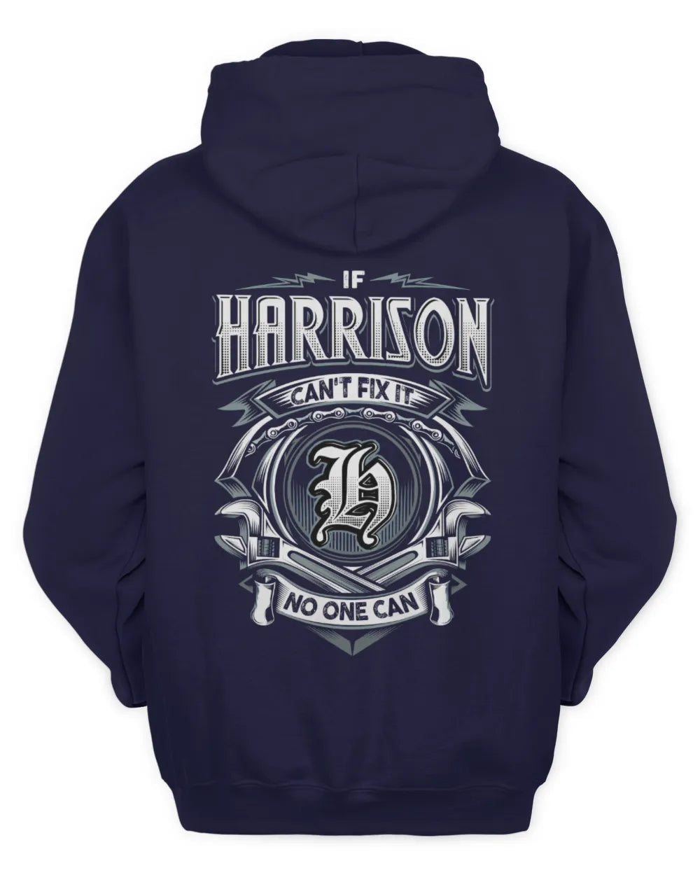 HARRISON AP81-K4-626 - Personalized Ahmed Quote Apparel “If Ahmed Can't Fix It, No One Can” - Unisex Hoodie - Navy