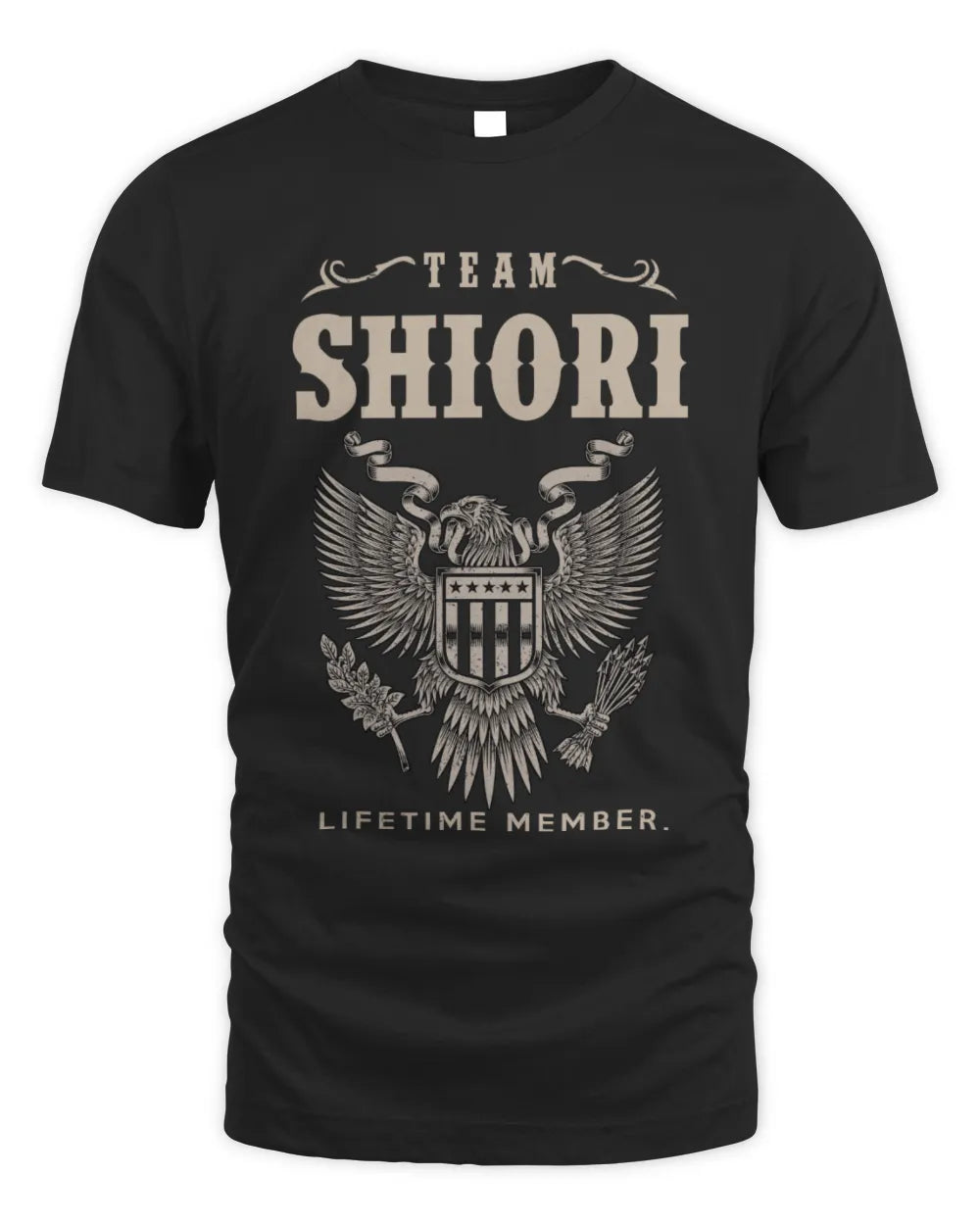 SHIORI TP06-K82 – Personalized Classic Style Apparel “Team NAME Lifetime Member” - Unisex Standard T-Shirt - Black