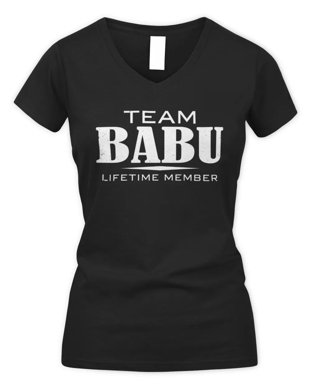 BABU BL62-K4-128 - Personalized “Team NAME Lifetime Member” - Women's V-Neck T-Shirt - Black