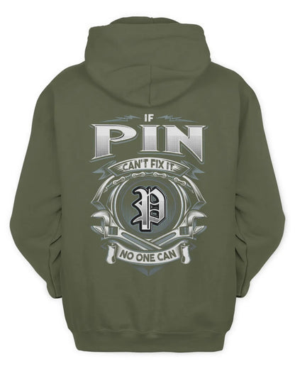 PIN AP81-K4-626 - Personalized Ahmed Quote Apparel “If Ahmed Can't Fix It, No One Can” - Unisex Hoodie - Military Green